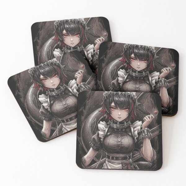 Item preview, Ellen Joe ZZZ Black Hair Red Highlights Shark Hood Icon designed and sold by Senpaiwaves.