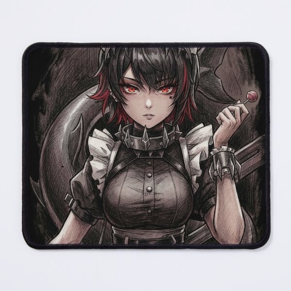 Item preview, Ellen Joe ZZZ Black Hair Red Highlights Shark Hood Icon designed and sold by Senpaiwaves.