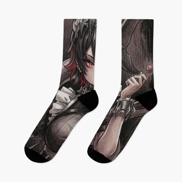 Item preview, Ellen Joe ZZZ Black Hair Red Highlights Shark Hood Icon designed and sold by Senpaiwaves.
