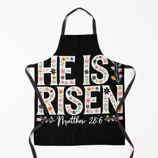 Item preview, He Is Risen T-Shirt with Floral Painting Fill | Christian Easter Tee | Matthew 28:6 Resurrection Apparel designed and sold by Dmo3HarkoArt.