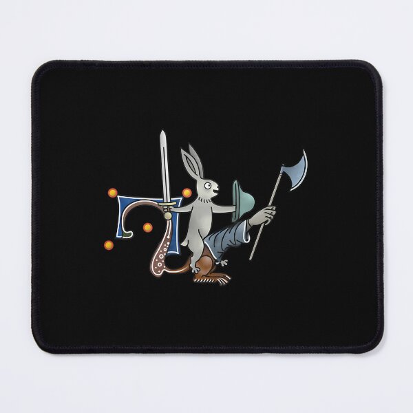 Item preview, Medieval Marginalia Rabbit Riding Manicule designed and sold by ojmquedcfkx12.