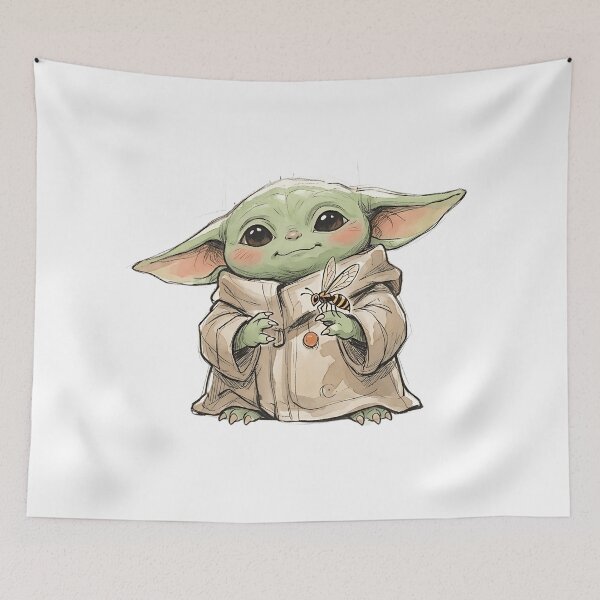 Item preview, BABY YODA WITH LITTLE WASP designed and sold by LIS AND MELIVERSO.