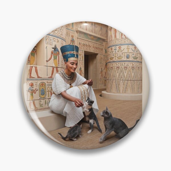 Item preview, Nefertiti & Cats – Powerful Ancient Egyptian Queen with Bastet Energy designed and sold by TuyaArts.