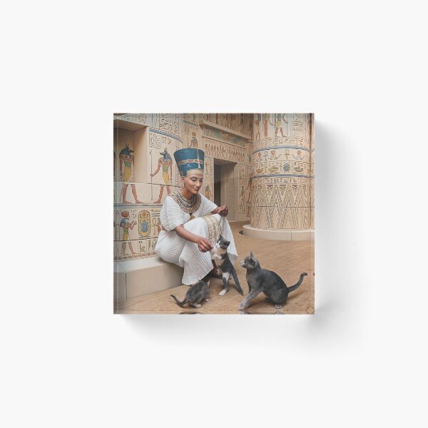 Item preview, Nefertiti & Cats – Powerful Ancient Egyptian Queen with Bastet Energy designed and sold by TuyaArts.