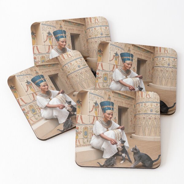 Item preview, Nefertiti & Cats – Powerful Ancient Egyptian Queen with Bastet Energy designed and sold by TuyaArts.