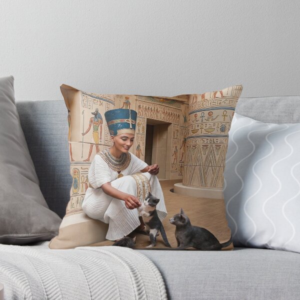 Item preview, Nefertiti & Cats – Powerful Ancient Egyptian Queen with Bastet Energy designed and sold by TuyaArts.