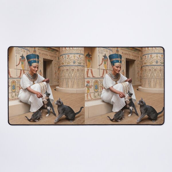 Item preview, Nefertiti & Cats – Powerful Ancient Egyptian Queen with Bastet Energy designed and sold by TuyaArts.