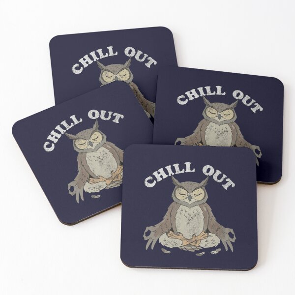 Item preview, Chill Out Owl Meditation Yoga Mindfulness designed and sold by Covent Vaughn.