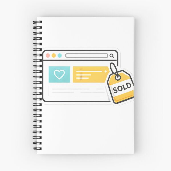 Item preview, Digital Landlord Website Flipping Design – Minimal Browser Window Sold Tag Illustration for Web Entrepreneurs designed and sold by Divakar Fashion.