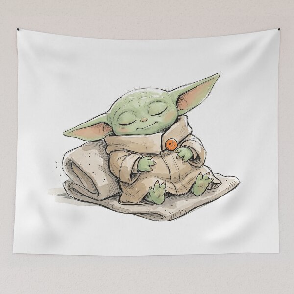 Item preview, BABY YODA RESTING PEACEFULLY designed and sold by LIS AND MELIVERSO.