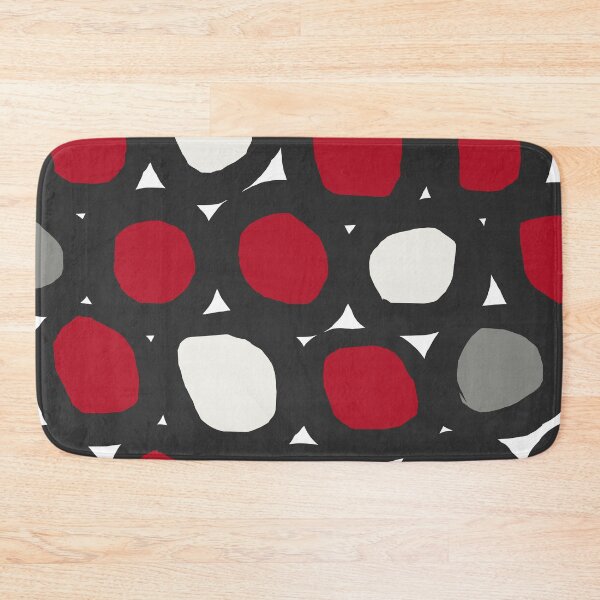 Item preview, Iconic Retro Geometric Pattern in Charcoal, Red, Off White and Grey designed and sold by Deutschic.