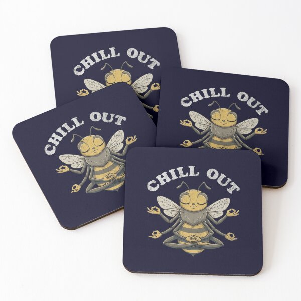 Item preview, Chill Out Bee Meditation Yoga Mindfulness Relaxation designed and sold by Covent Vaughn.