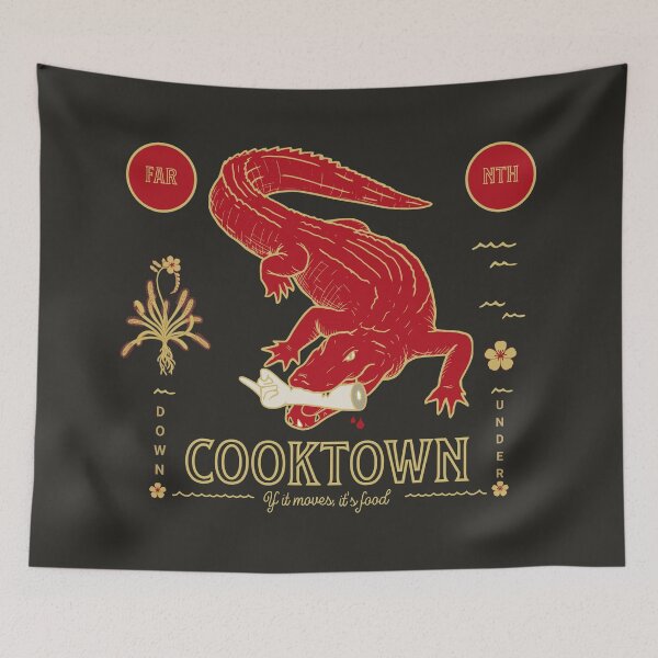 Item preview, Cooktown - If it moves, it's food - saltwater crocodile and carnivorous flower designed and sold by Corinne Alexa Jackson.