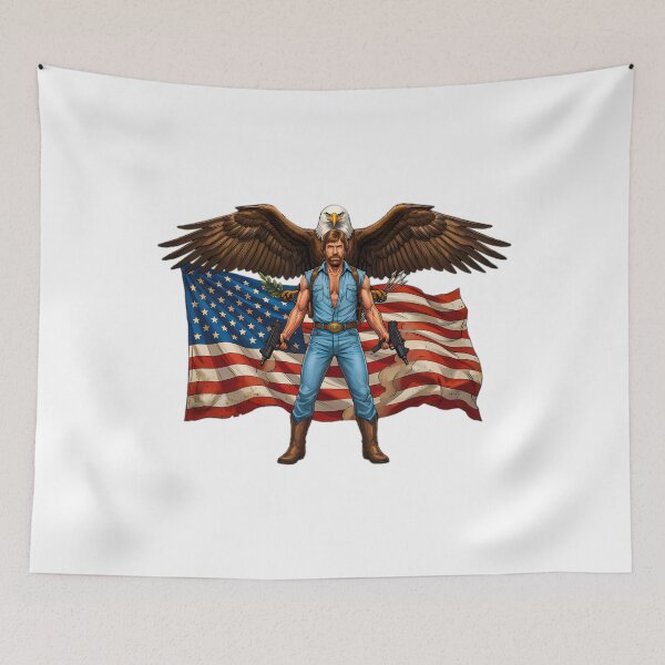 Item preview, Patriotic Action Hero - Chuck Norris designed and sold by zarkazman.