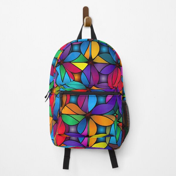 Item preview, Rainbow Stained Glass Floral Pattern | Colorful Geometric Petal Abstract Design designed and sold by CraftedHome.