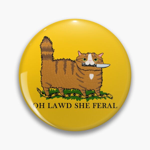 Item preview, Oh Lawd She Feral Ginger Cat designed and sold by KilkennyCat Art.