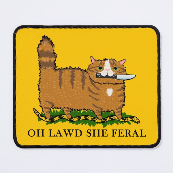 Item preview, Oh Lawd She Feral Ginger Cat designed and sold by KilkennyCat Art.