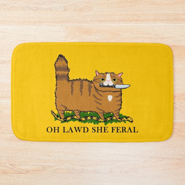 Item preview, Oh Lawd She Feral Ginger Cat designed and sold by KilkennyCat Art.