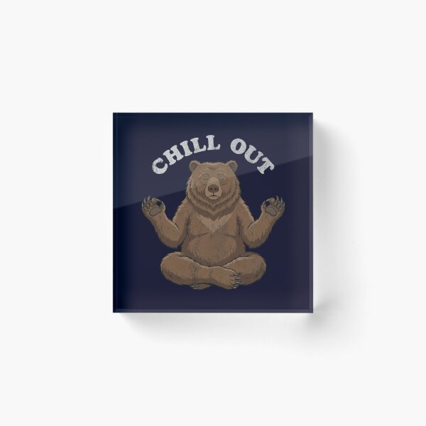 Item preview, Chill Out Meditating Bear Yoga Relaxation Mindfulness designed and sold by Covent Vaughn.