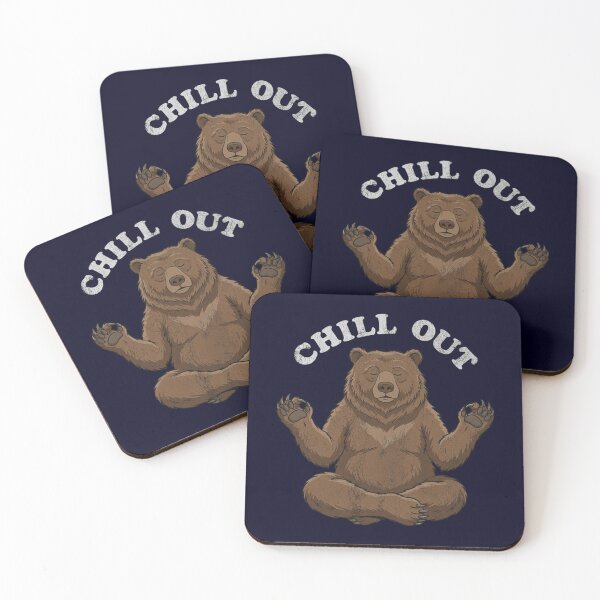 Item preview, Chill Out Meditating Bear Yoga Relaxation Mindfulness designed and sold by Covent Vaughn.