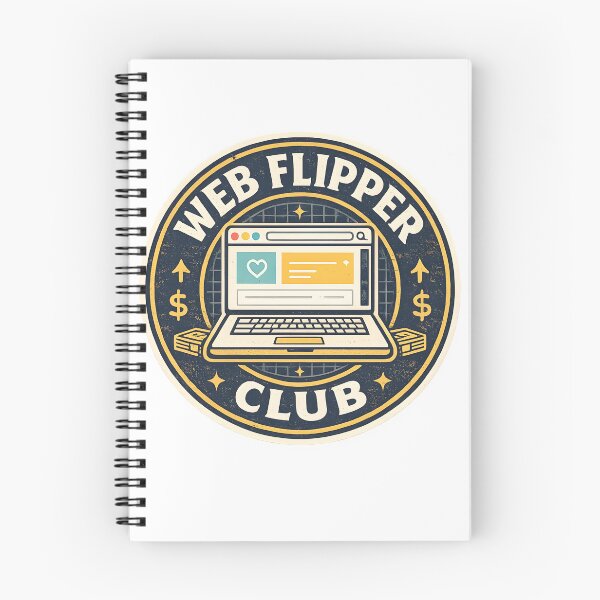 Item preview, Vintage Web Flipper Club Badge – Retro Website Flipping Laptop Emblem for Digital Entrepreneurs designed and sold by Divakar Fashion.