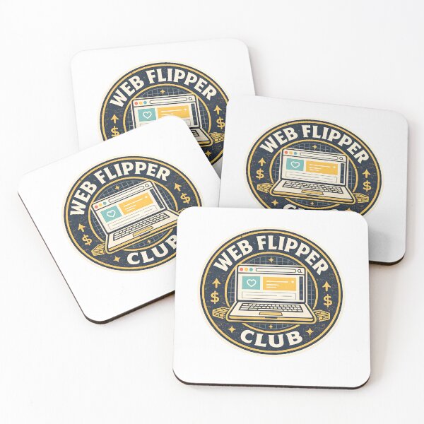 Item preview, Vintage Web Flipper Club Badge – Retro Website Flipping Laptop Emblem for Digital Entrepreneurs designed and sold by Divakar Fashion.