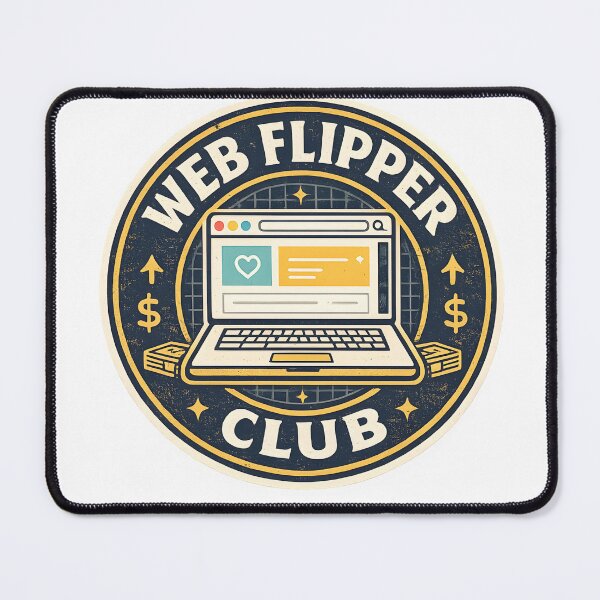Artikelvorschau, Vintage Web Flipper Club Abzeichen – Retro-Emblem für Laptops, die Webseiten umgestalten und digitale Unternehmer unterstützen entworfen und verkauft von Divakar Fashion.