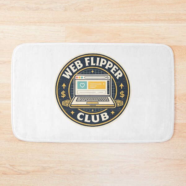 Item preview, Vintage Web Flipper Club Badge – Retro Website Flipping Laptop Emblem for Digital Entrepreneurs designed and sold by Divakar Fashion.