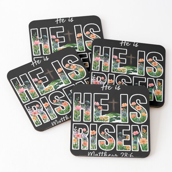 Item preview, He Is Risen T-Shirt Floral Watercolor Cross Design | Easter Christian Apparel Gift | Matthew 28:6 Religious Statement Tee designed and sold by Dmo3HarkoArt.