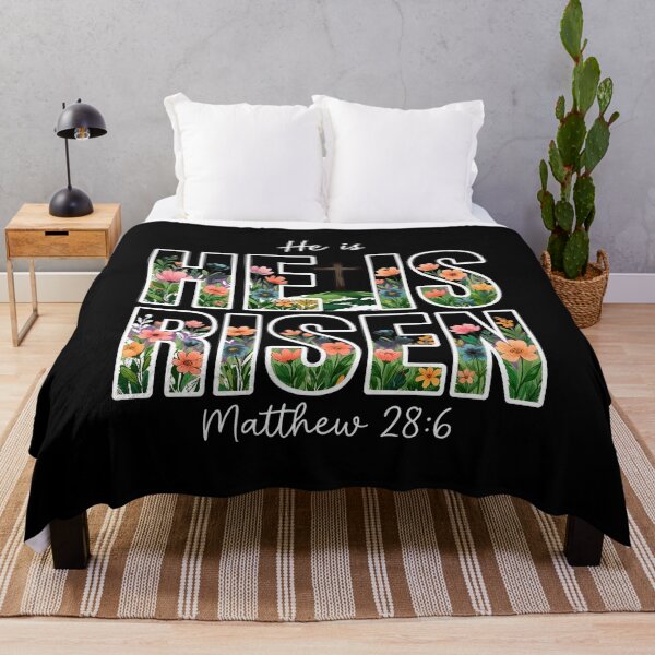 Item preview, He Is Risen T-Shirt Floral Watercolor Cross Design | Easter Christian Apparel Gift | Matthew 28:6 Religious Statement Tee designed and sold by Dmo3HarkoArt.