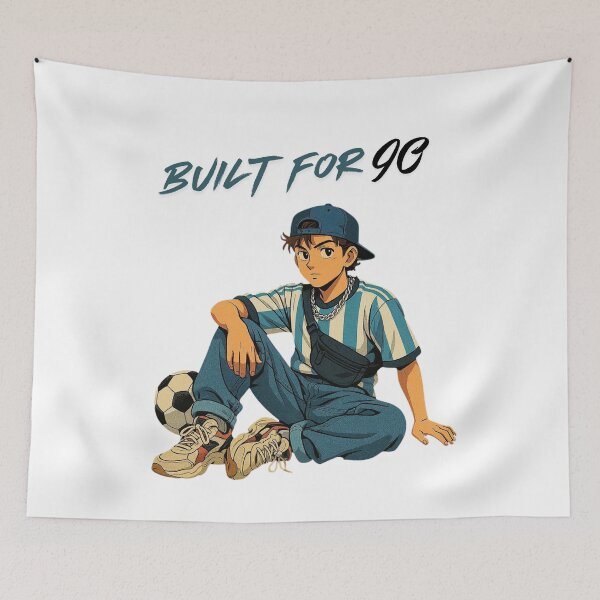 Item preview, Retro 90s Soccer Anime Streetwear Design – Urban Football Vibes designed and sold by BuiltFor90.
