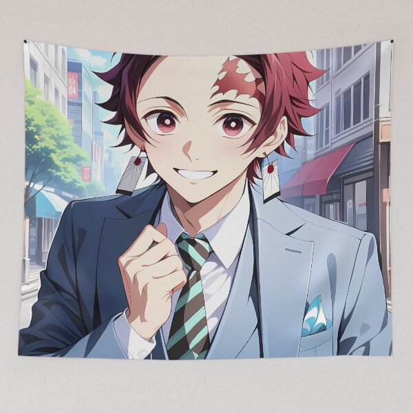 Item preview, Tanjiro Kamado Demon Slayer Modern Suit City Smile designed and sold by mildaclairmo.