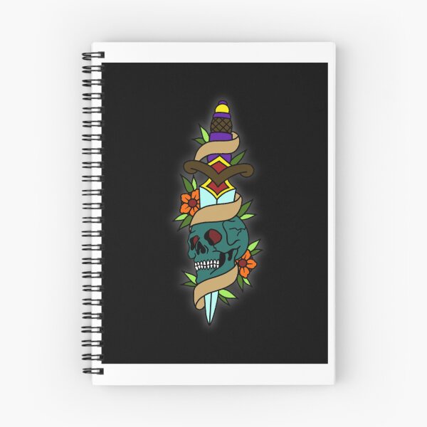 Item preview, Traditional tattoo skull dagger ice cream cone 2 designed and sold by Lifeispeachy9.