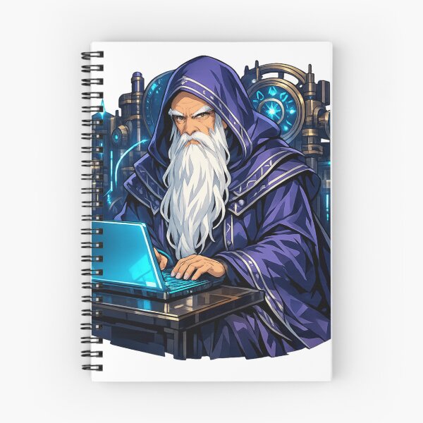 Item preview, Code Wizard - Fantasy Tech Programmer Art designed and sold by Rouge Reverie Studio.