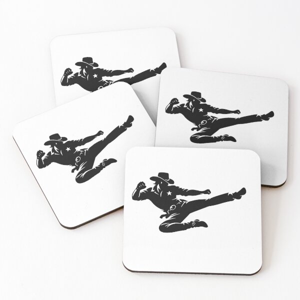 Item preview, Legendary Flying Kick Cowboy Silhouette – Minimalist Action Hero Martial Arts Design designed and sold by Divakar Fashion.
