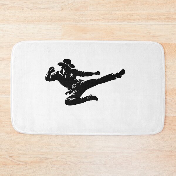 Item preview, Legendary Flying Kick Cowboy Silhouette – Minimalist Action Hero Martial Arts Design designed and sold by Divakar Fashion.