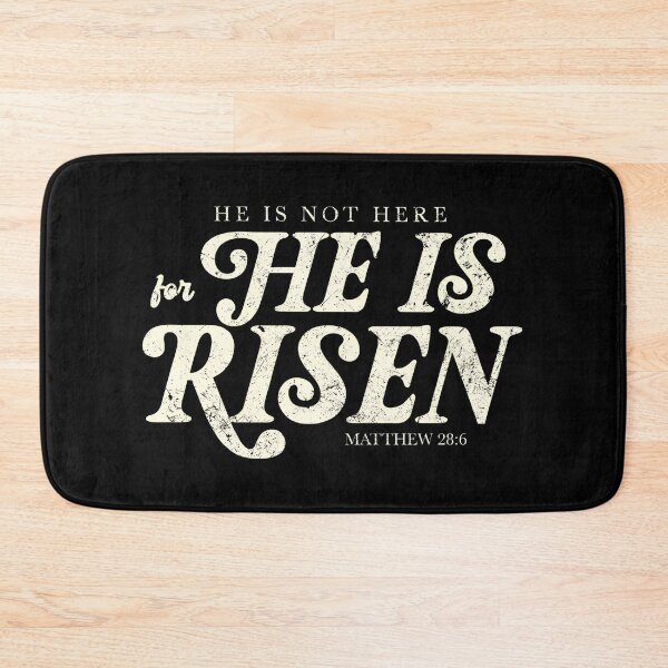 Item preview, He Is Risen T-Shirt Bible Verse Matthew 28:6 Christian Easter Apparel Vintage Grunge Faith Quote Tee designed and sold by Dmo3HarkoArt.