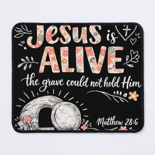 Item preview, Jesus Is Alive T-Shirt Floral Typography Empty Tomb Easter Christian Faith Matthew 28:6 Shirt Religious Gift designed and sold by Dmo3HarkoArt.