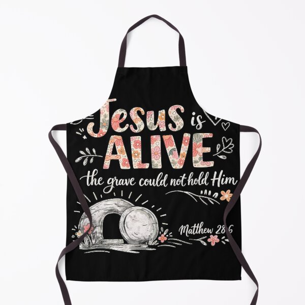 Item preview, Jesus Is Alive T-Shirt Floral Typography Empty Tomb Easter Christian Faith Matthew 28:6 Shirt Religious Gift designed and sold by Dmo3HarkoArt.