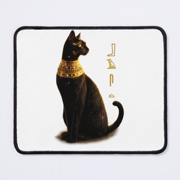 Item preview, Sacred Bastet Cat of Ancient Egypt – Black Egyptian Cat Art designed and sold by TuyaArts.