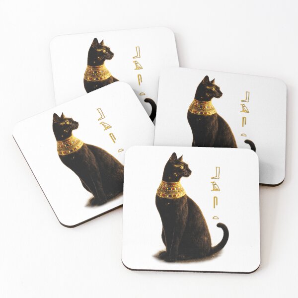 Item preview, Sacred Bastet Cat of Ancient Egypt – Black Egyptian Cat Art designed and sold by TuyaArts.