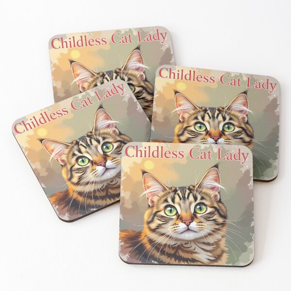 Item preview, Childless Cat Lady Tabby Charm Portrait designed and sold by taiche.