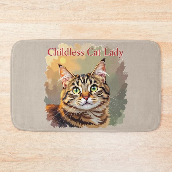 Item preview, Childless Cat Lady Tabby Charm Portrait designed and sold by taiche.