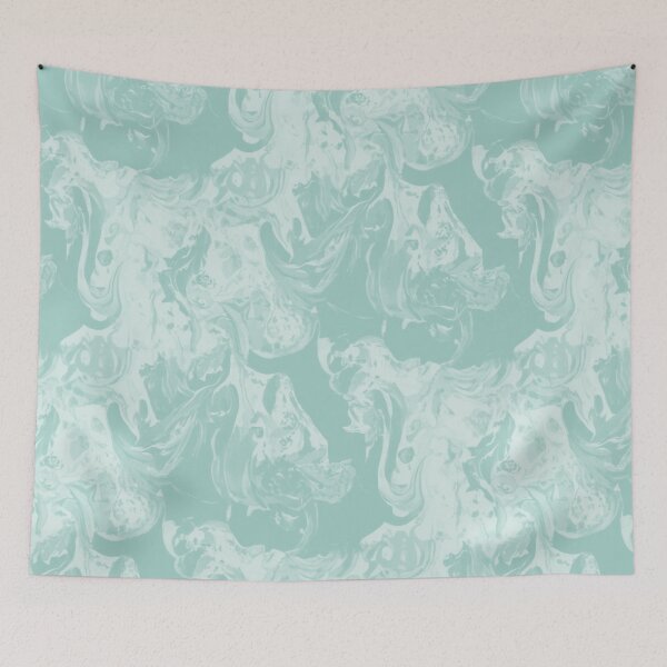 Item preview, Teal Medium Sea Green Cream Marble Pattern designed and sold by burbankdesigns.