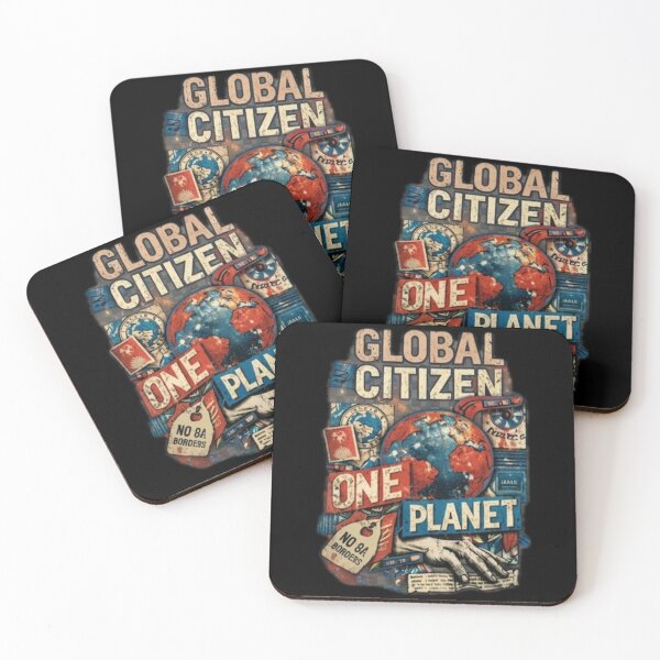Item preview, Global Citizen - One Planet No Borders Vintage Street Art Collage designed and sold by EARTH PEOPLE.
