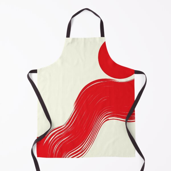 Item preview, Abstract Red Flow – Minimalist Modern Wave and Circle Art Print designed and sold by Artixshopy98.