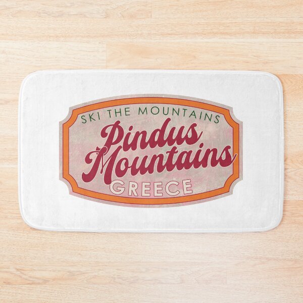 Item preview, Pindus Mountains, Greece, Ski, textured skiing badge designed and sold by Wanderful-roads.