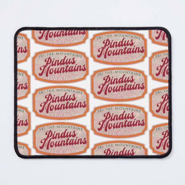 Item preview, Pindus Mountains, Albania, Ski, textured skiing badge designed and sold by Wanderful-roads.