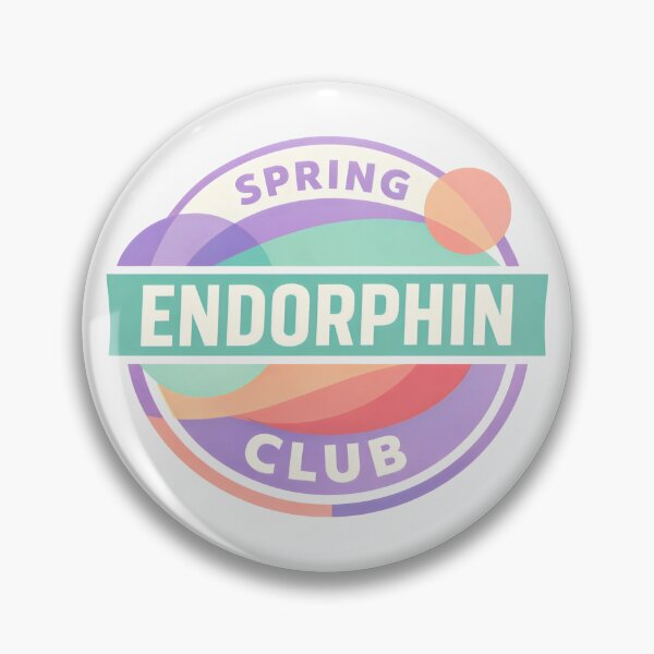 Item preview, Spring Endorphins Retro Badge Positive Vibes designed and sold by SplashTastic.