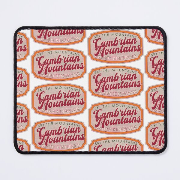 Item preview, Cambrian Mountains, United Kingdom, Ski, textured skiing badge designed and sold by Wanderful-roads.